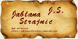 Jablana Strajnić vizit kartica